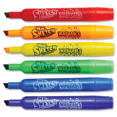 Mr. Sketch Scented Washable Markers, Chisel Tip, Assorted, 192