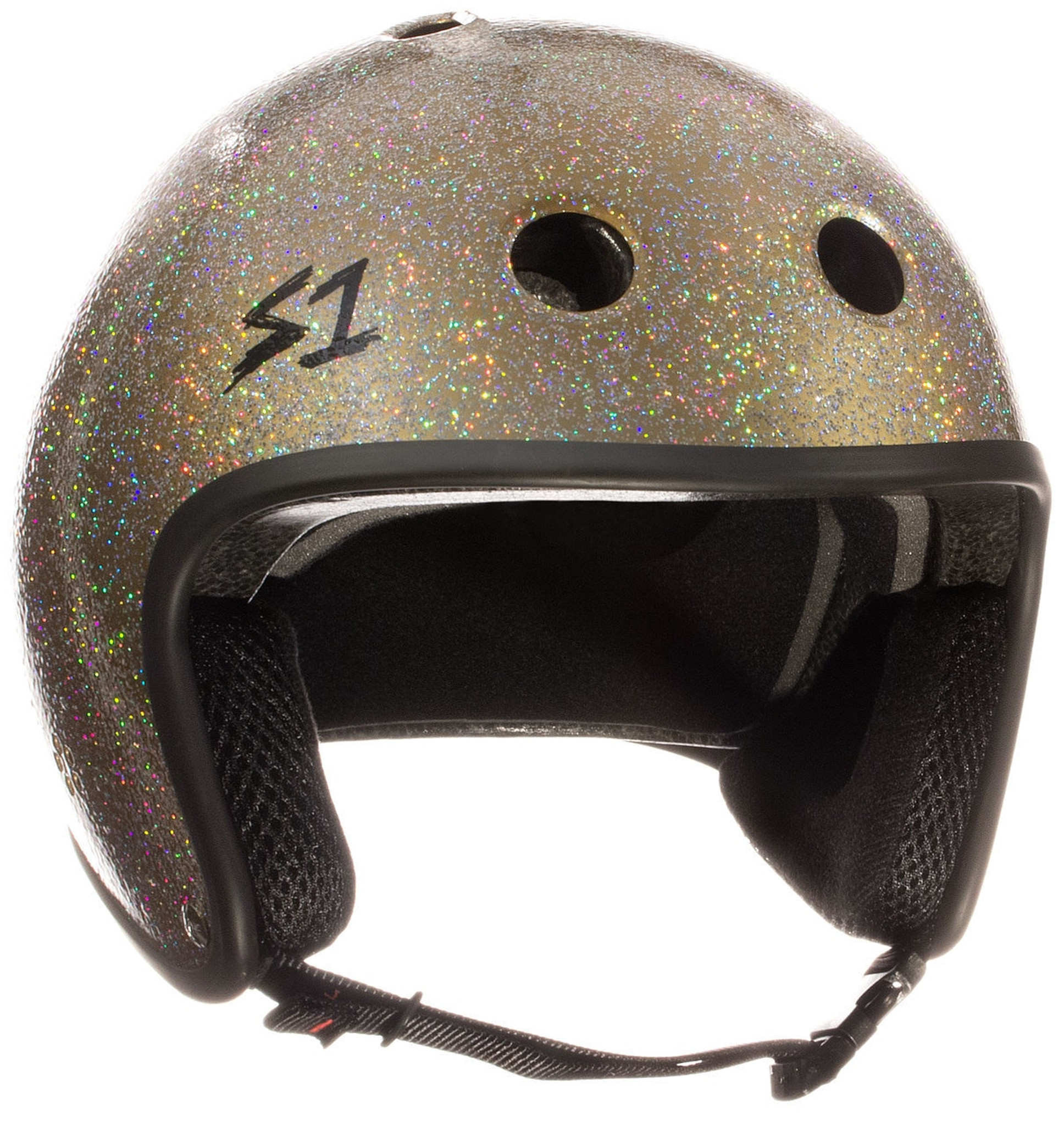 Ti beruset Chip S1 Retro Lifer Helmet - Gold Gloss Glitter