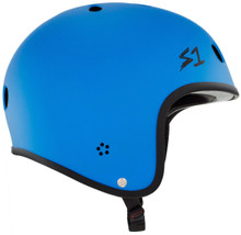 This is a S1 Lifer Helmet with a retro moto helmet look. 
Lightweight, Great fit and fully certified for skate and bike
ASTM Multiple Impact certified
CPSC High Impact certified
