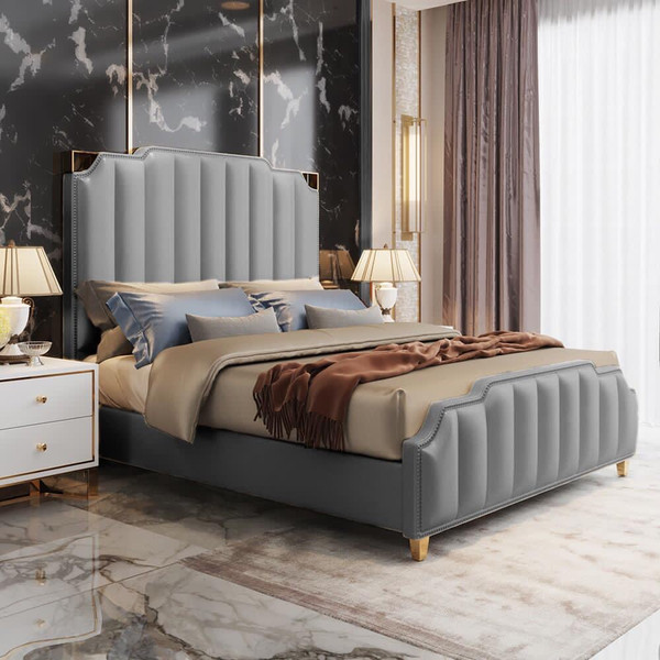 Melanie Velvet King Bed