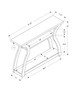 47" Taupe Floor Shelf Console Table With Storage