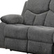 82" Gray Chenille And Black Sofa