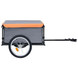 vidaXL Bike Trailer Gray and Orange 143.3 lb