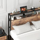Full/Queen Bed Frame with 2-Tier Storage Headboard and Charging Station-Queen Size
