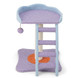 19 Inch Mohair Plush Cat Tree with Ladder and Jingling Ball-Purple - Color: Purple