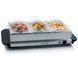 MegaChef Buffet Server & Food Warmer With 3 Removable Sectional Trays , Heated Warming Tray and Rem