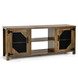 TV Stand for TVs up to 65-Inch with 2 Metal Mesh Doors and Ad-Rustic Brown - Color: Rustic Brown