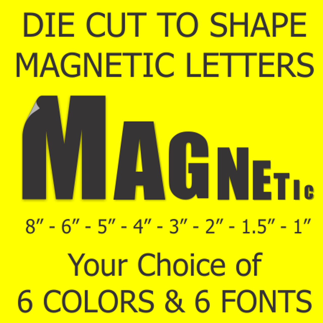 Die Cut Magnetic Letters