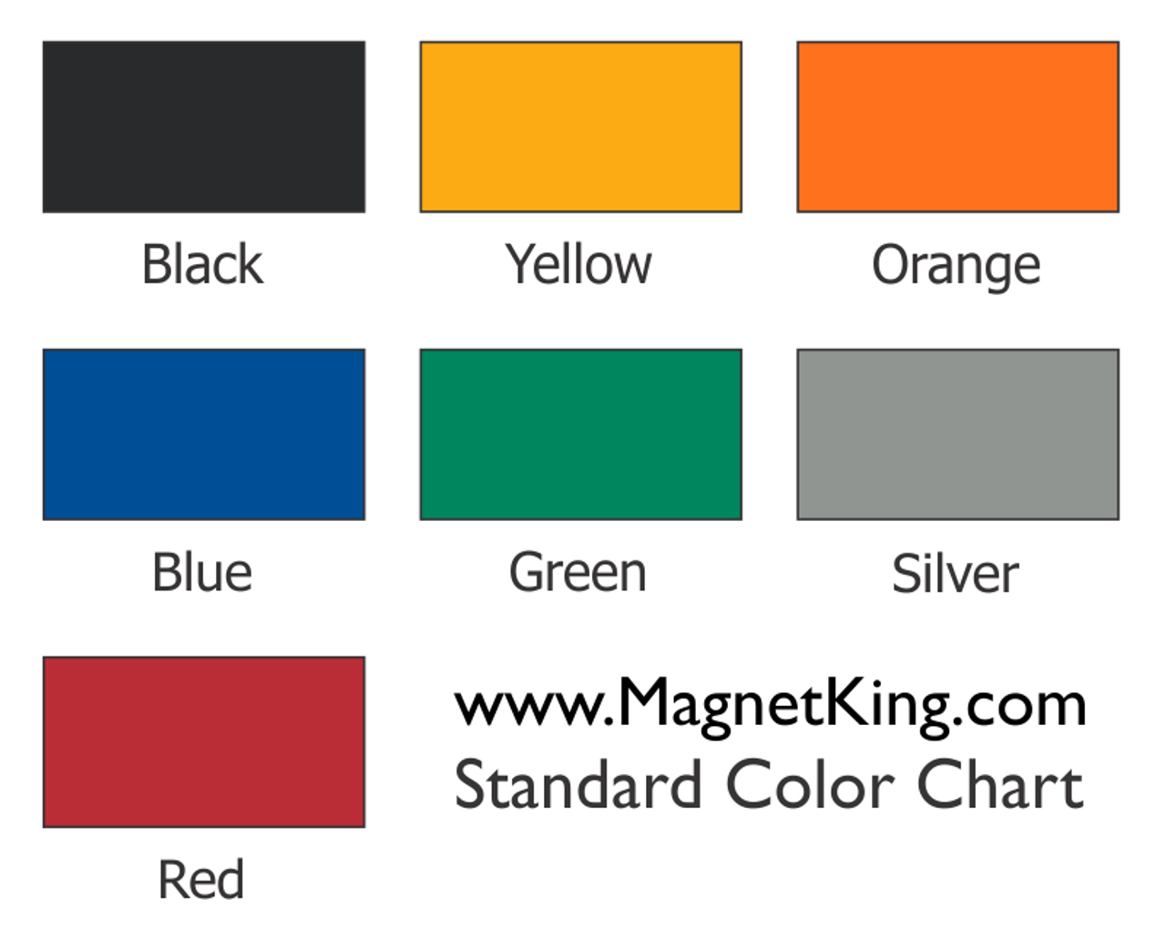 7 Standard Colors Magnet