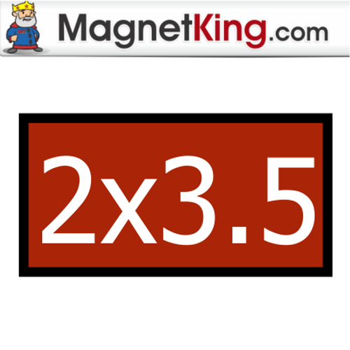 2 x 3.5 Rectangle Medium Premium Colors Glossy Magnet