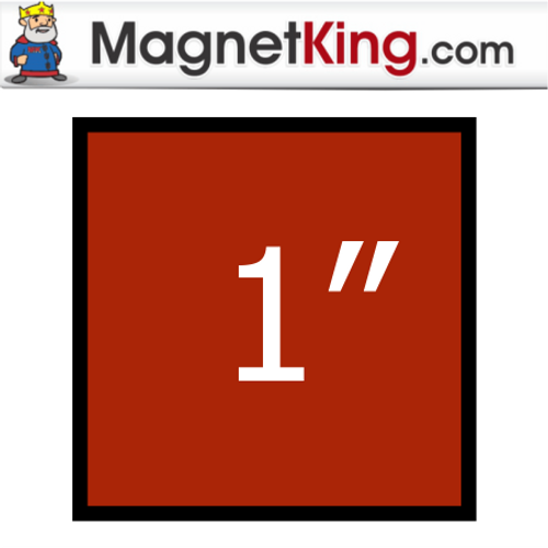 1 in. Square Thin Plain Magnet