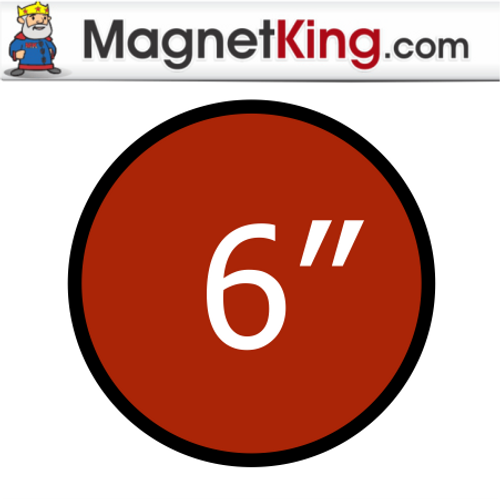 6 in. Circle Medium Plain Magnet