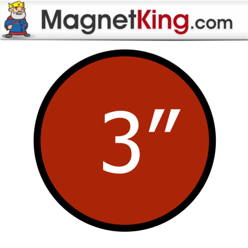 3 in. Circle Thick Plain Magnet