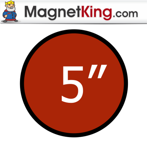 5 in. Circle Thick Plain Magnet
