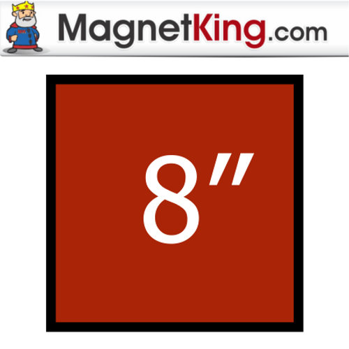 8 in. Square Thick Plain Magnet