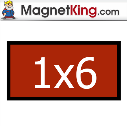 1 x 6 Rectangle Thick Plain Magnet