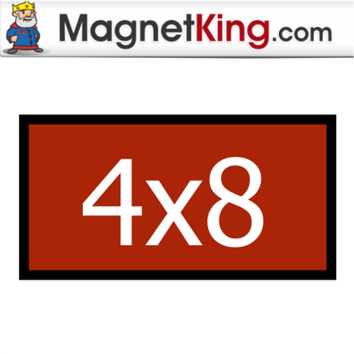 4 x 8 Rectangle Thick Plain Magnet
