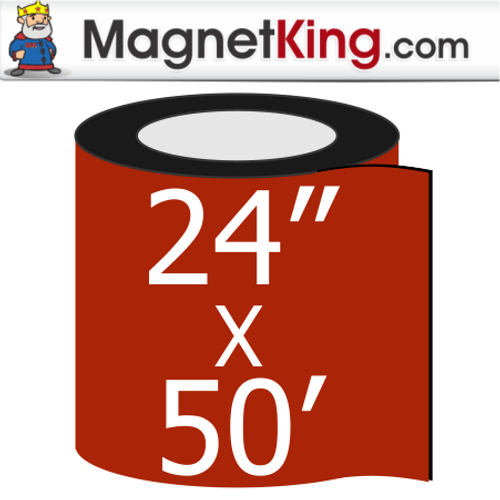24" x 50' Roll Medium White Dry Erase Magnet Receptive