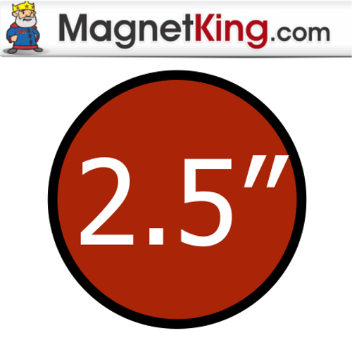 2.5 in. Circle Thin Matte White Magnet
