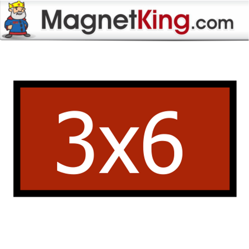 3 x 6 Rectangle Thin Matte White Magnet