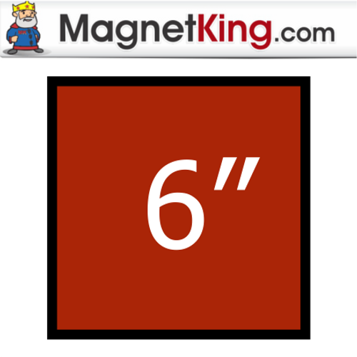6 in. Square Medium Matte White Magnet