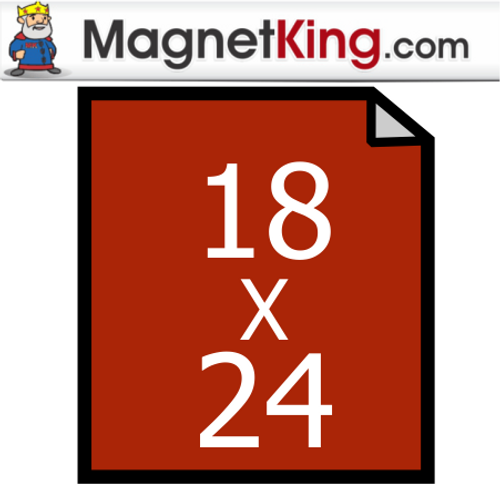 18" x 24" Sheet Medium Red/Green 2 Sided Magnet