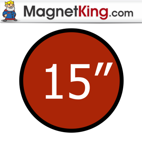 15 in. Circle Thick Matte White/Matte White Magnet