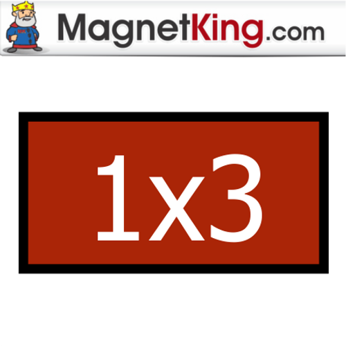 1 x 3 Rectangle Medium Standard Colors Matte Magnet