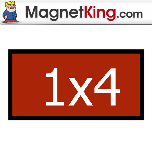 1 x 4 Rectangle Medium Standard Colors Matte Magnet