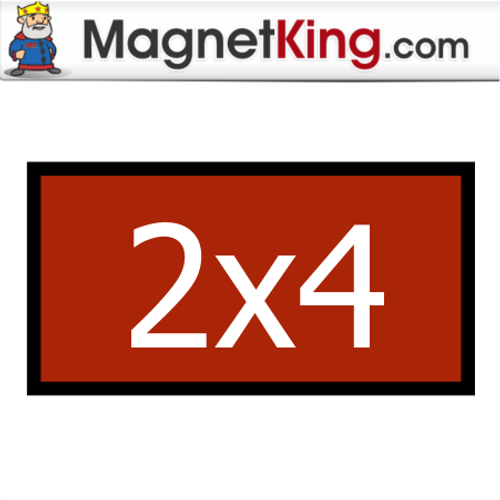 2 x 4 Rectangle Medium Standard Colors Matte Magnet