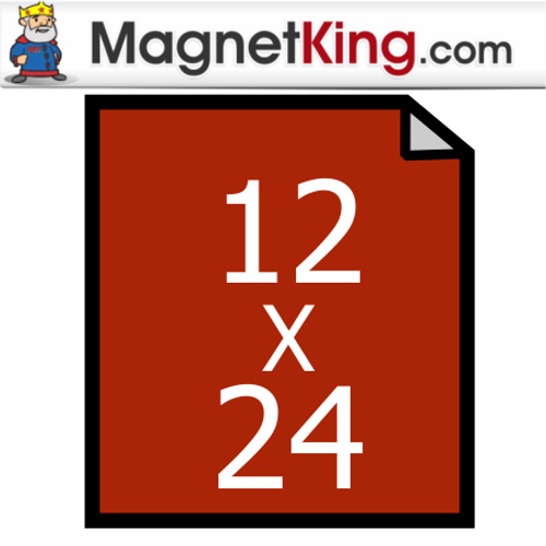 12" x 24" Sheet Medium Standard Colors Matte Magnet