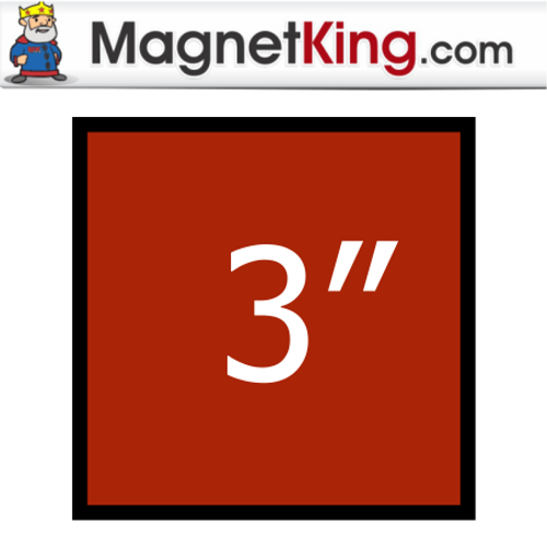 3 in. Square Medium Dry Erase White Magnet