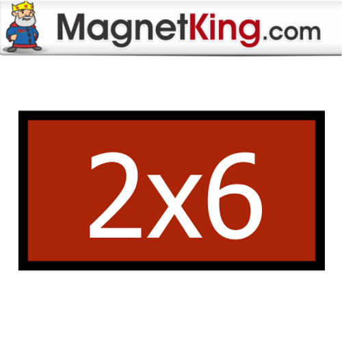 2 x 6 Rectangle Medium Peel n Stick Outdoor Adhesive Magnet