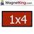 1 x 4 Rectangle Medium Premium Colors Glossy Magnet