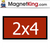 2 x 4 Rectangle Thick Premium Colors Glossy Magnet