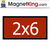 2 x 6 Rectangle Thin Plain Magnet