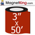 3 in. x 50' Roll Thin Plain Magnet