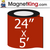 24" x 5' Roll Medium White Magnet Receptive