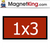 1 x 3 Rectangle Thin Glossy White Magnet