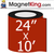 24" x 10' Roll Thin Glossy White Magnet