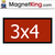 3 x 4 Rectangle Thick Glossy White Magnet