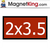 2 x 3.5 Rectangle Thin Peel n Stick Outdoor Adhesive Magnet