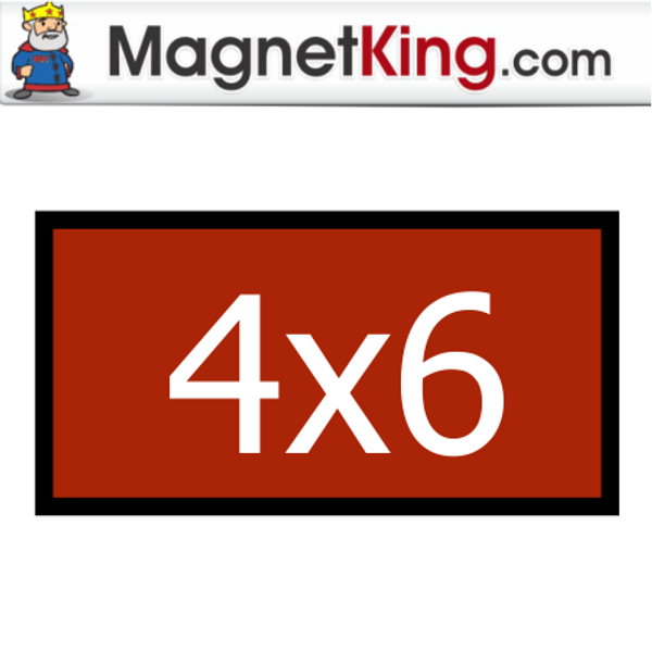 4 x 6 Rectangle Medium Premium Colors Glossy Magnet