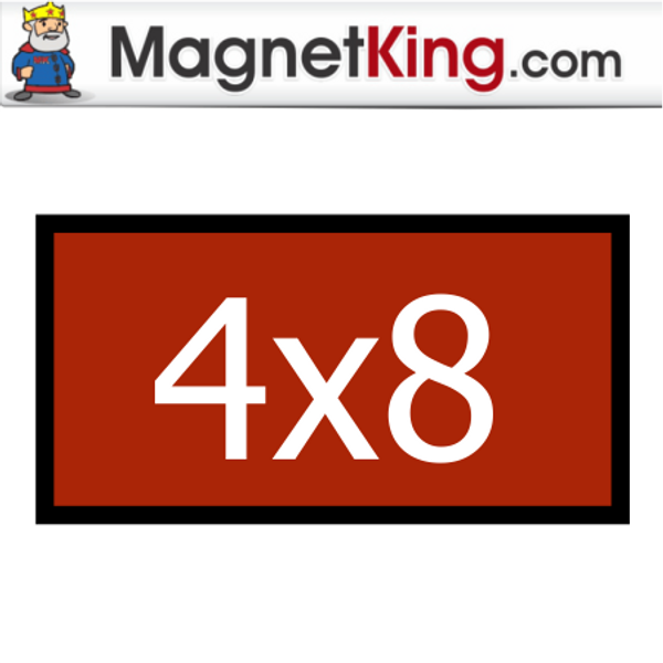 4 x 8 Rectangle Medium Premium Colors Glossy Magnet