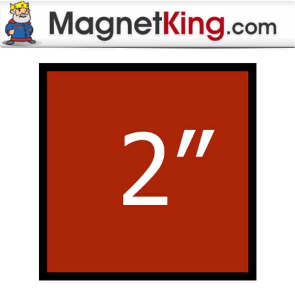2 in. Square Thin Plain Magnet