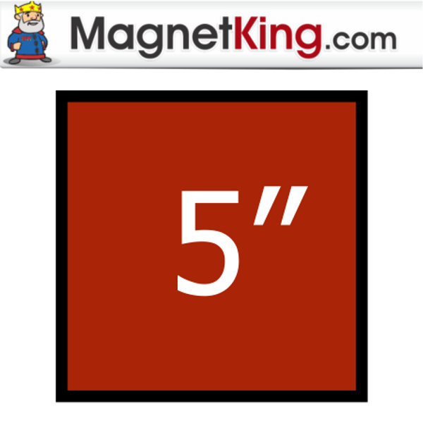 5 in. Square Thin Plain Magnet