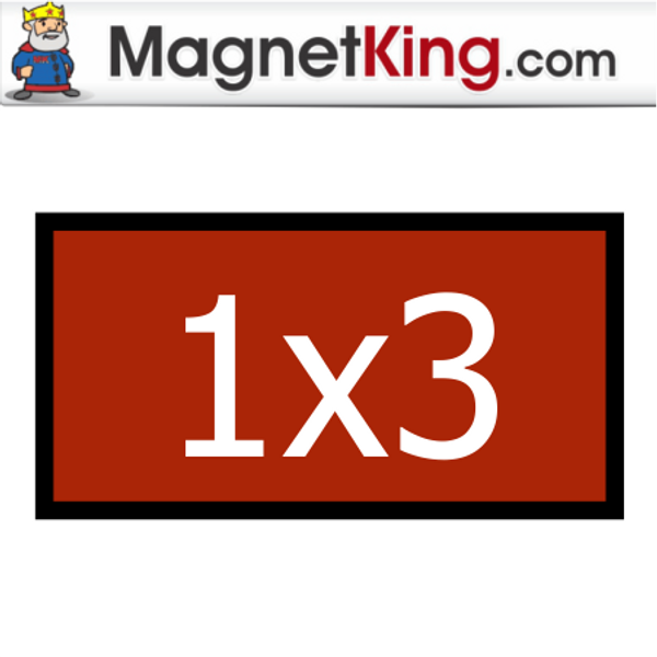 1 x 3 Rectangle Thin Plain Magnet