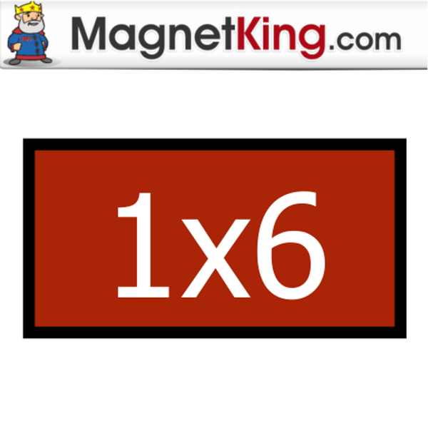 1 x 6 Rectangle Thin Plain Magnet