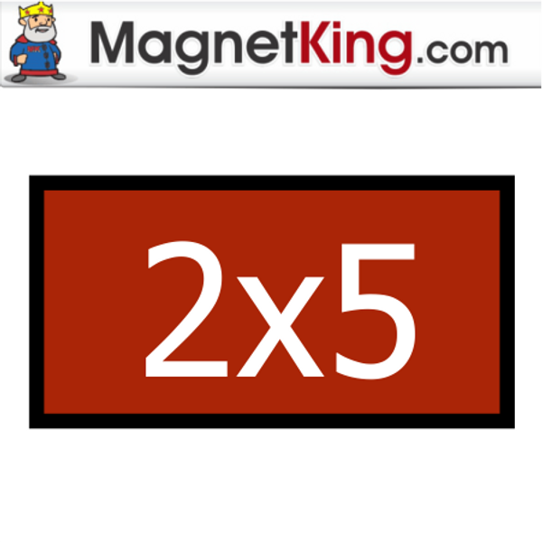2 x 5 Rectangle Thin Plain Magnet