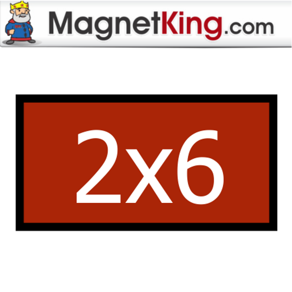 2 x 6 Rectangle Thin Plain Magnet